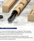 Packaging of 25mm Grip Black EZ Curl Bar And 85lb Rubber Coated Plates Set For Home Gym Strength Training