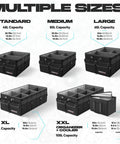 Must Have SUV Trunk Organizer Foldable 50L Storage Sturdy Box Design With 600D Oxford Non Slip Bottom Straps And Soft Cover Collapsible Car Storage Bag medium size