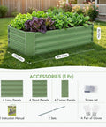 Galvanized Raised Garden Bed Kit 4x2x1ft for veggies and herbs, rust resistant, installed outdoors with plants.