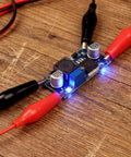 4 Pcs Alligator Clip Test Lead Set For Electrical Testing, 40 Inch Double Ended Jumper Wires With PVC Insulated Copper Wire connected to circuit board