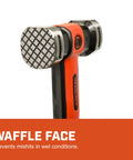 Beast Mode 8 Lb Fiberglass Sledgehammer With Headlock System, waffle face detail, indestructible overstrike shield visible