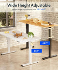 Electric Adjustable Workbench With 55 By 28 Inch Desk And Smooth Height Adjustment From 28 To 46 Inches Four Memory Presets
