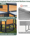 Large Backyard Wooden Chicken Coop With Run For Four To Six Chickens Outdoor Hen House With Ventilation Window