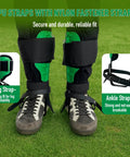 Built Tough Tree Climbing Spikes Set With Adjustable Straps And Spike Protectors, close-up of TPU leg and ankle straps