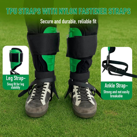 Built Tough Tree Climbing Spikes Set With Adjustable Straps And Spike Protectors, close-up of TPU leg and ankle straps