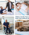 Ultra Thick, Super Absorbent Disposable Bed Pads 30x36 Inches for Adults, Seniors, and Pets, 5-Layer Core Gel Technology in nursing care.