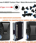 Rock Solid Replacement Screws For Minimalist Wallet Repair Includes Hex And T5 Torx Tools With Lock Tight Construction with various hex screws and tools.