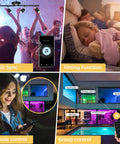 Smart 4 Light RGB LED Track Lighting Kit With Alexa Google Home And App Control Color Changing Spotlight in use scenarios