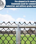 200 Pack Twist Fence Ties With Drill Chuck 2 And 3 Eighths Inch OD 9 Gauge Galvanized Steel For Fixing Chain Link Mesh To Posts In Farms And Gardens DIY Ready Pre Cut Tools Silver securing mesh to pole in outdoor field