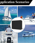 Screwless Transducer Mounting Plate For Boats, No Hull Drilling, Freely Mount On Your Boat, 4.5 By 3.5 Inch Standard Size, Black, Perfect For Small To Medium Sonar Transducers, Easy Clamp On, shown with boats