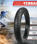 Fat Bike Tire 26x4.0 Inch Heavy-Duty Anti-Slip All-Terrain Replacement for E-Bike and Trike Foldable With Inner Tube 2 Pack Black, tread view