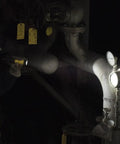 Worker using PolyStinger LED 485 Lumen Rechargeable Flashlight With 120V AC DC Charger to inspect industrial pipes