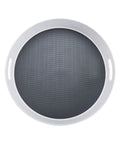 Airy view of 18 Inch Lazy Susan Rotating Turntable Featuring Super Grippy Non Skid Base with dark textured surface.