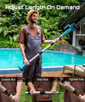 Person using Cordless Water Transfer Pump With Two 4.0Ah Batteries Included, 740 GPH Portable Submersible Pump With Telescoping Shaft