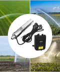 24V Deep Well Submersible Pump 210W with 3 Inch Solar Kit and MPPT Controller for irrigation in use