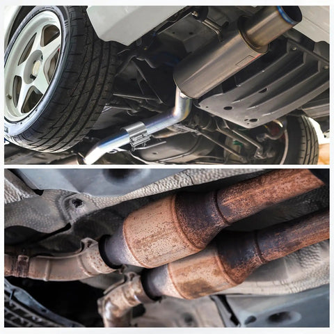 Adjustable Stainless Steel Exhaust Clamp 1.38 To 1.73 Inch Narrow Band Butt Joint Seal installed on car system