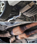 Car exhaust system with 2 Pack 410 Stainless Steel Exhaust Clamp Set Adjustable From 1.69 Inch To 1.97 Inch Narrow Band Butt Joint