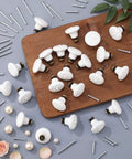 White Ceramic Cabinet Knobs And Pulls Set 24 Pack Retro Round Dresser Drawer Cupboard Handles With Screws And Mini Screwdriver Spread