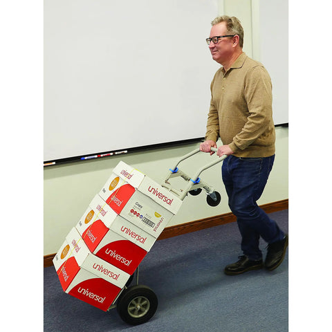 Heavy Duty Two In One Hand Truck And Flat Platform Dolly Workhorse For Moving Boxes And Furniture Quick Tool Free Switch Between Upright And Horizontal Setups With 600 Lb Vertical 800 Lb Max Capacity No Sweat Moving Experience