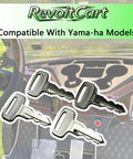 Top Rated 4 Pack Golf Cart Ignition Keys Fit Yamaha G14 G16 G19 G22 G29 Drive Electric Gas Models Replacing OEM Ju2H251100 And Eight Thousand Numbers Comes With Bonus Keychains To Secure Your Ride Like A Pro Without Stressful Hassles Anytime. Four silver metal golf cart keys
