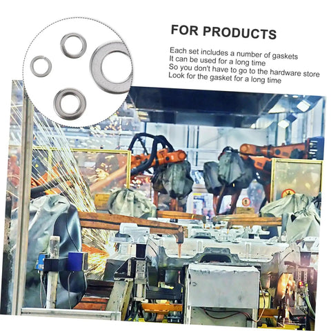 600 Pcs Stainless Steel Spring Lock Washers Set for Vibration Resistance in Automotive Electrical Applications, Heavy Duty Split Lock Washers Kit for Quick Fixes and Long Lasting Hardware Solutions, stainless washers on factory equipment