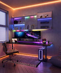 Room with Dotless RGB LED Strip Lights With Smart IC Addressable COB Tape 16.4ft Flexible Chasing Color Changing 24V setup