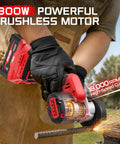 Heavy Duty 20V Compact Circular Saw With 3 Inch Brushless Motor And Dual 4Ah Batteries For Blazing Fast Cuts, showcasing 800W brushless motor in action.