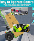 Heavy Duty Electric Stair Climbing Hand Truck Cart 880 Lbs Capacity 1200W Motor Battery Powered Stair Climber Dolly in action