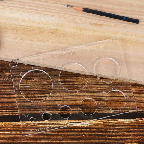 Router Jig Template Circle Inlay Templates In Clear Quarter Inch Acrylic For Woodworking Pro Projects on wooden surface