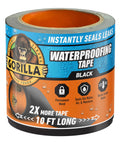 Gorilla Waterproof Tape roll, black, 4 in x 10 ft for sealing leaks