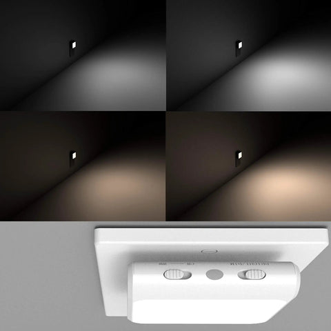 Plug In LED Night Light With Auto Dusk To Dawn Sensor Adjustable Brightness And Color Temperature From Warm White To Cool White