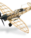Spitfire Model Kit For Young Builders Ages 10 And Up With Die Cut Balsa Parts, Sixteen And A Half Inch Wingspan, shown mid-construction