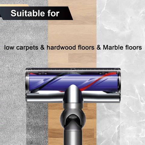 Dyson Direct Drive Motorhead Cleaner Head Replacement for V6 DC58 DC59 DC62 DC72 DC74 vacuum on carpet, hardwood, and marble floors