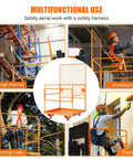 Heavy Hitter Forklift Safety Cage And Man Basket Tough Two Person Work Platform features orange steel design for multifunctional use in construction.
