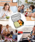 Desert Insulated Lunch Bag Leakproof Cooler with lunch, fruits, and mesh pocket, used in various settings.