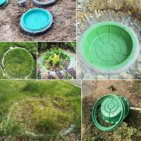 Invisible Round Manhole Covers Durable Resin Sewer Lids For Outdoor Use Hidden Drainage Solution For Community Gardens Parks