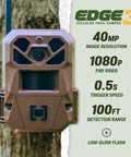 Edge 3 Cellular Trail Camera Bundle 2 Pack With 40MP HD Photos 1080p Low Glow Flash GPS Multi Carrier Auto Connect Built In Memory