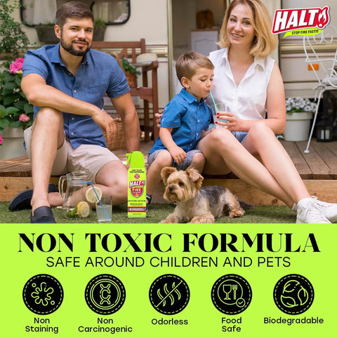 Quick Grab And Go Handheld Fire Safety Spray Fast Acting Non Toxic PFAS Free Emergency Fire Extinguisher For Home Kitchen And Car Two Pack Portable Compact Fire Suppressor No Sweat Tailgate Safe Essential