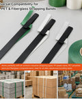 54 Inch Flexible Pallet Strap Feeder Stick For PE Guide Strapping, Quick Threading Tool With Extended Handle, Streamlines Packing, Reduces Bending, 2 Pack for PP, PET and fiberglass bands