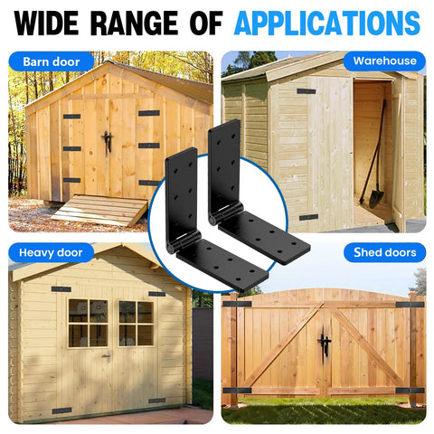 Heavy Duty Gate Hinges 2Pcs Deliver A Smooth 270 Degree Full Swing For Wood Fences And Barn Doors on shed and barn doors.