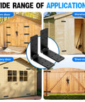 Heavy Duty Gate Hinges 4 Pack Featuring 270 Degree Swivel Action Made From Rust Resistant Steel for barn and shed doors.