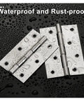 Stainless Steel Universal Door Hinges 1 To 4 Inch Set For Doors Cabinets Drawers And Furniture, Rust Resistant And Durable.