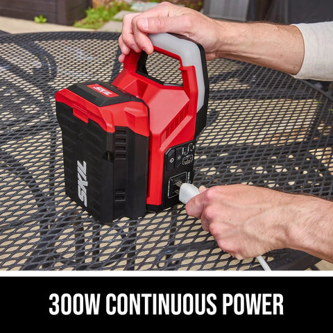 Built Tough 40V Power Inverter Dropping 300W Steady And 500W Peak Wattage To Power Your Gear Like A Champ featuring USB-C port.
