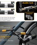 Beefy Bike U Lock With 14mm Shackle And 10mm By 1.8m Cable With Mounting Bracket For Road Mountain Electric And Folding Bikes Sold Secure Bronze Certified lock and cable on bike frame