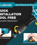 Rivet Nut Tool Kit 16 Inch Hand Rivnut Kit With 11 Interchangeable Mandrels And 110 Rivet Nuts Carrying Case Auto Release Nut Design Built Tough for installing rivets.
