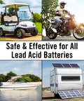 Battery Renew Desulfator Solution For Golf Cart Batteries 64 Oz Refills To Rejuvenate 6V 8V And 12V Lead Acid Cells restore use