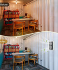 Before and after using Off Grid Vent Fan For Shipping Containers And Cabins With 15W Panel, Dual Quiet 2688 RPM Fans on office room wall.