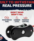 Heavy Duty Brake Pad Spreader And Caliper Piston Compressor Tool With Ratcheting Handle and Rib Reinforced Plates close-up view