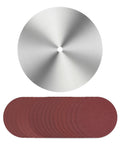 10 Inch Table Saw Calibration Plate And Sanding Disc Set With 18 PSA Sandpapers 60 80 120 180 240 Grit 5/8 Inch Arbor