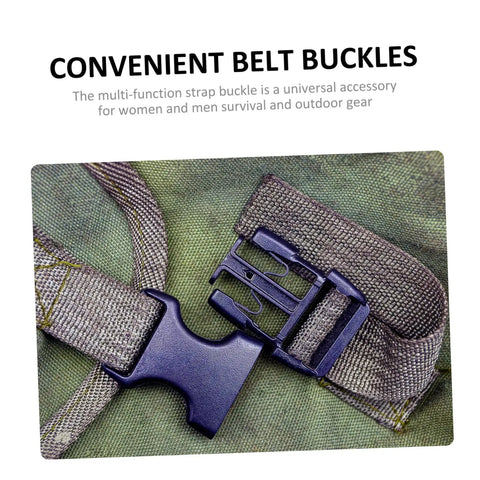 2.75 Inch Side Release Buckles For Backpacks And Belts, Detachable Replacement Clips For Hiking Gear, secured on green strap